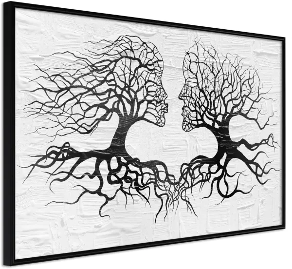ARTGEIST Plakat med ramme - Like the Old Trees Sort med passepartout 60x40