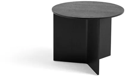 HAY Slit Wood Sofabord Rundt Ø45 Sort